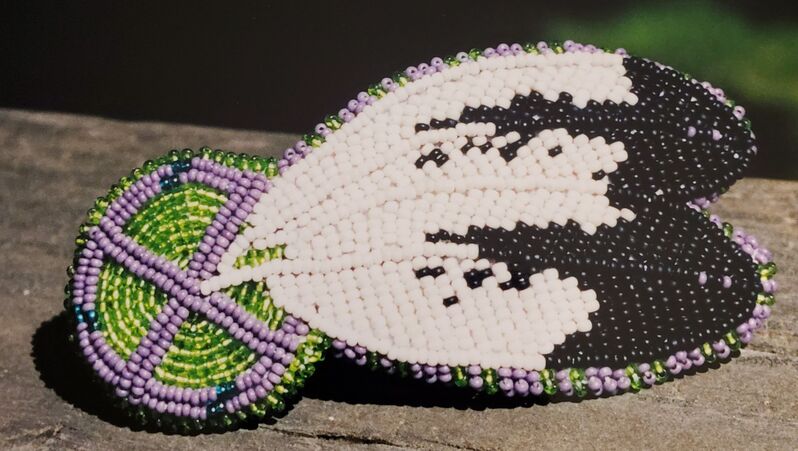 Beaded sale feather designs